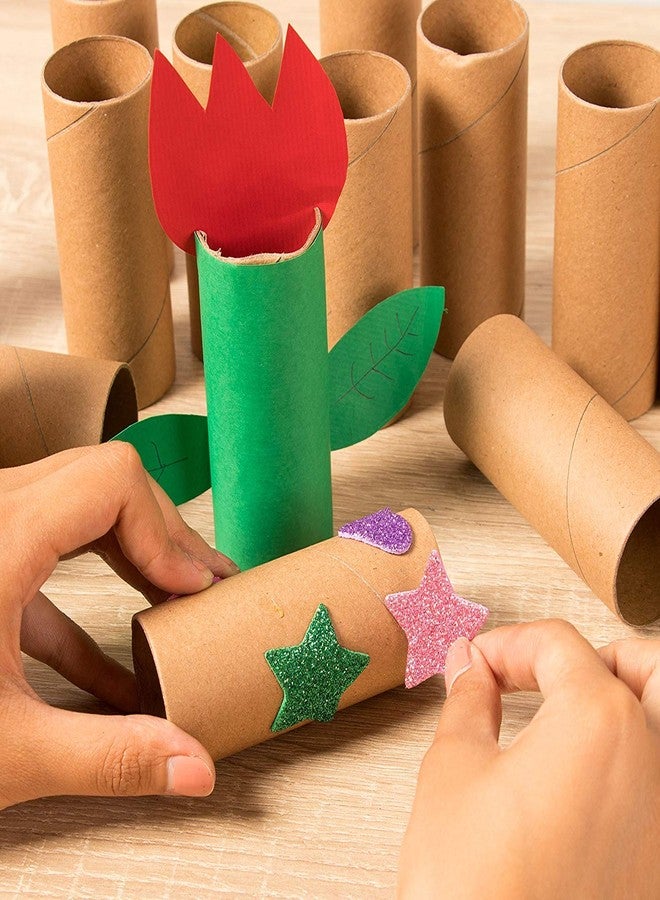 Timetech Cardboard Tubes - Craft Rolls, Craft Tubes, Cardboard Rolls, Paper Tubes, Empty Toilet Paper Rolls, Craft Supplies for Classroom Projects, Art DIY Craft, Paper, Brown, Pack of 6 pcs 2 x 2 x 10 inches - Image 1